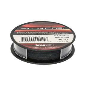 Perlenfaden S-Lon Fire 4lb - Black (13,7 m) - PerlineBeads