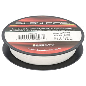 Perlenfaden S-Lon Fire 4lb - Crystal (114,3 m) - PerlineBeads