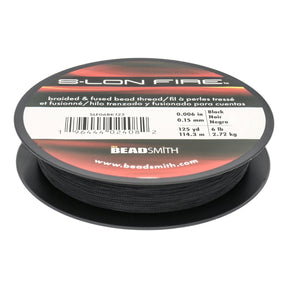 Perlenfaden S-Lon Fire 6lb - Black (114,3 m) - PerlineBeads