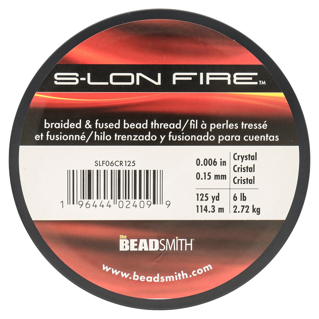 Perlenfaden S-Lon Fire 6lb - Crystal (114,3 m) - PerlineBeads