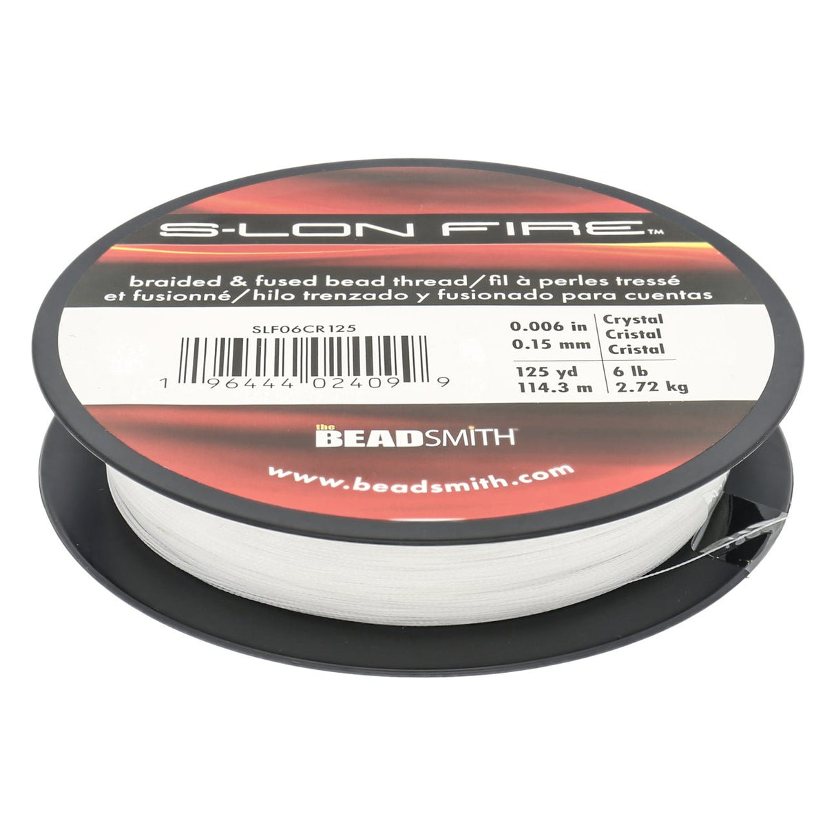 Perlenfaden S-Lon Fire 6lb - Crystal (114,3 m) - PerlineBeads