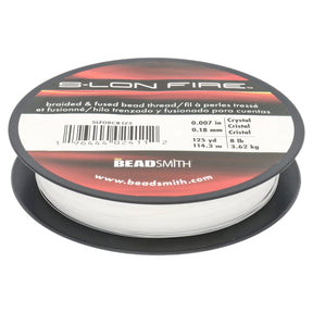 Perlenfaden S-Lon Fire 8lb - Crystal (114,3 m) - PerlineBeads