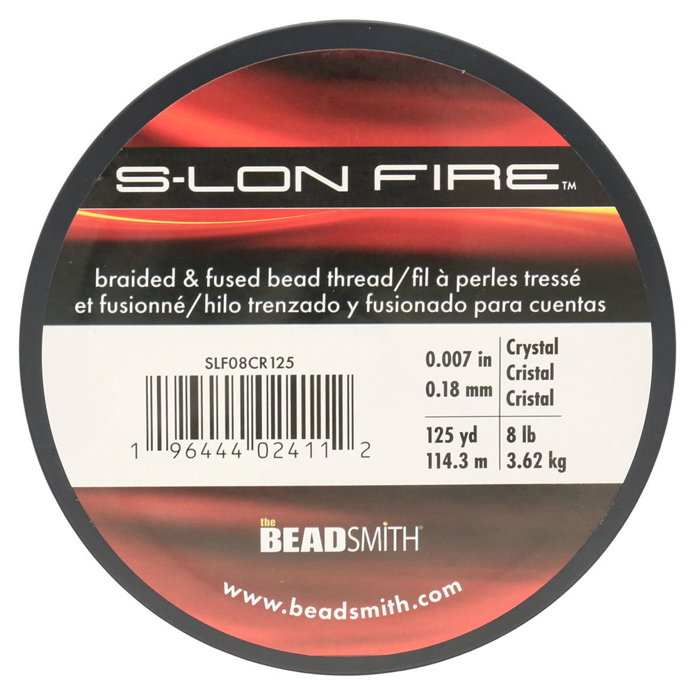 Perlenfaden S-Lon Fire 8lb - Crystal (114,3 m) - PerlineBeads