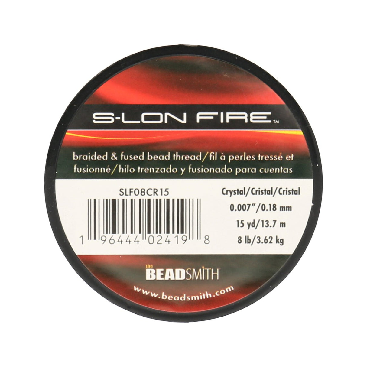 Perlenfaden S-Lon Fire 8lb - Crystal (45,7 m) - PerlineBeads