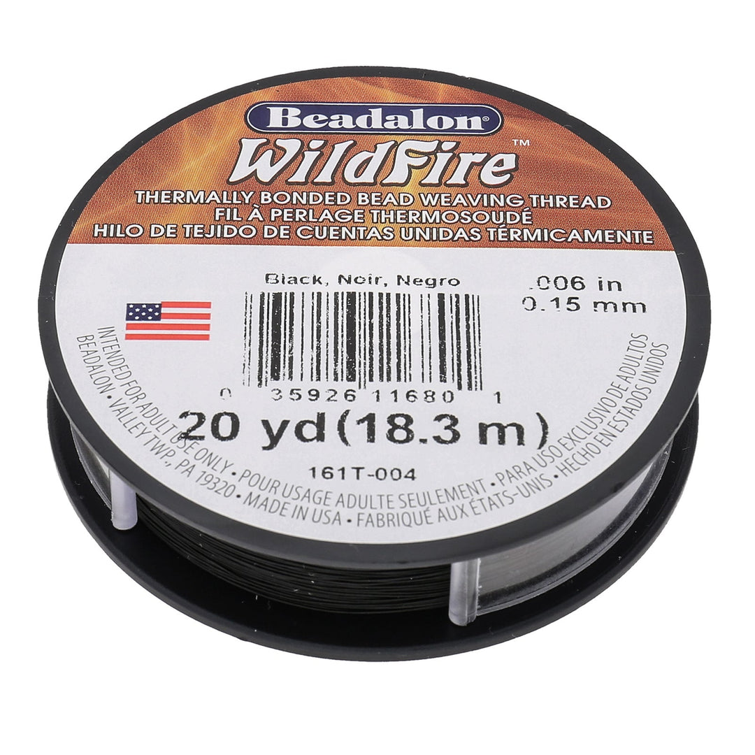 Perlenfaden Wildfire 6 lb - Black (18,3 m) - PerlineBeads
