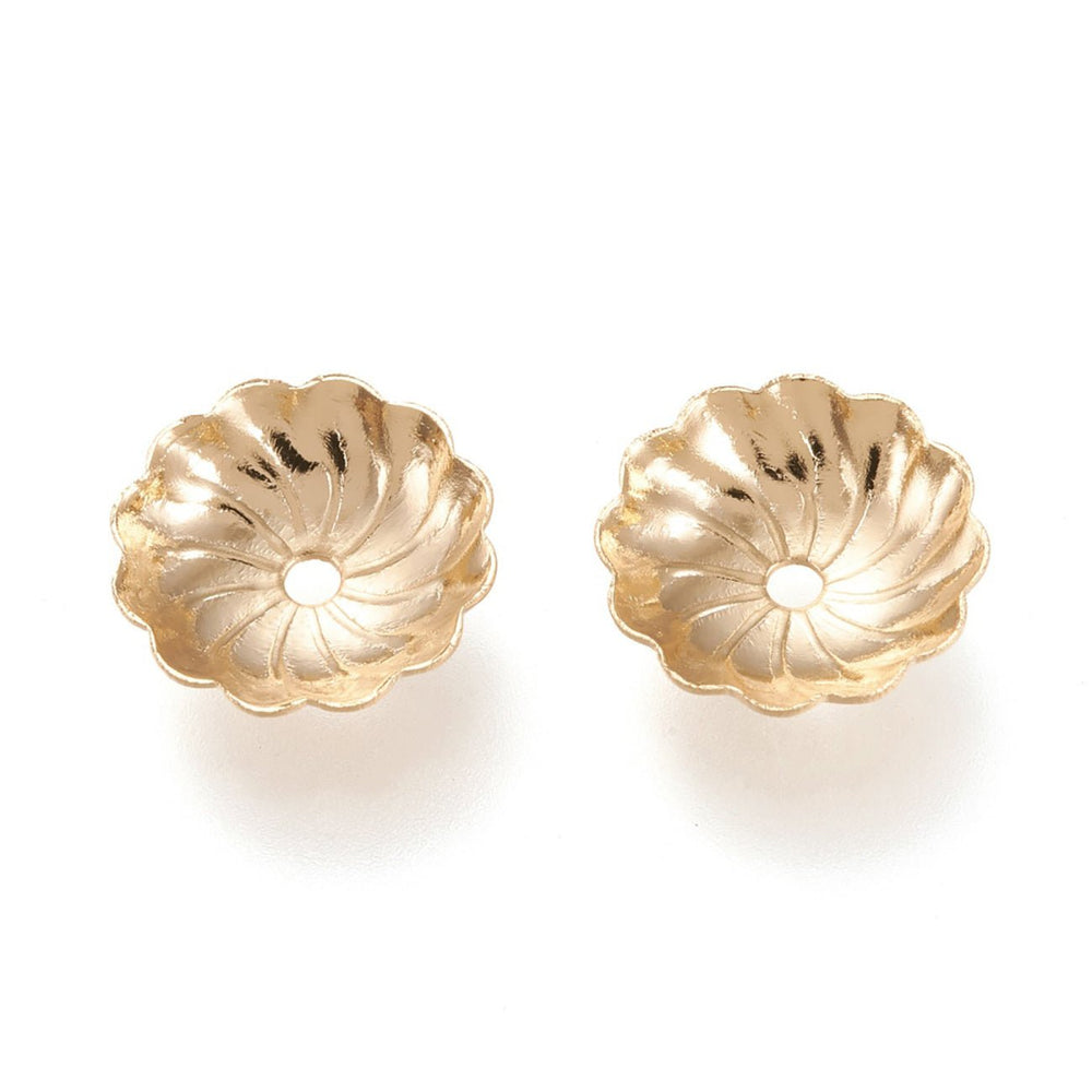 Perlenkappen Blumenform – 10 mm - Gold - PerlineBeads