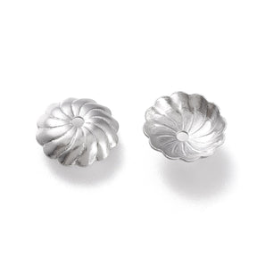 Perlenkappen Blumenform – 10 mm - Stahl - PerlineBeads