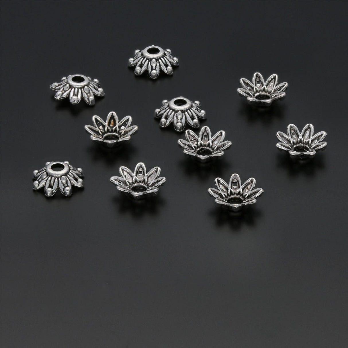Perlenkappen Blumenform – 9 mm - PerlineBeads