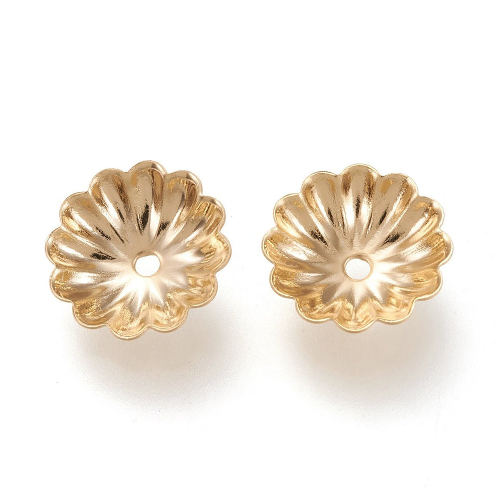 Perlenkappen Blumenform – 9,5 x 10 mm - Gold - PerlineBeads