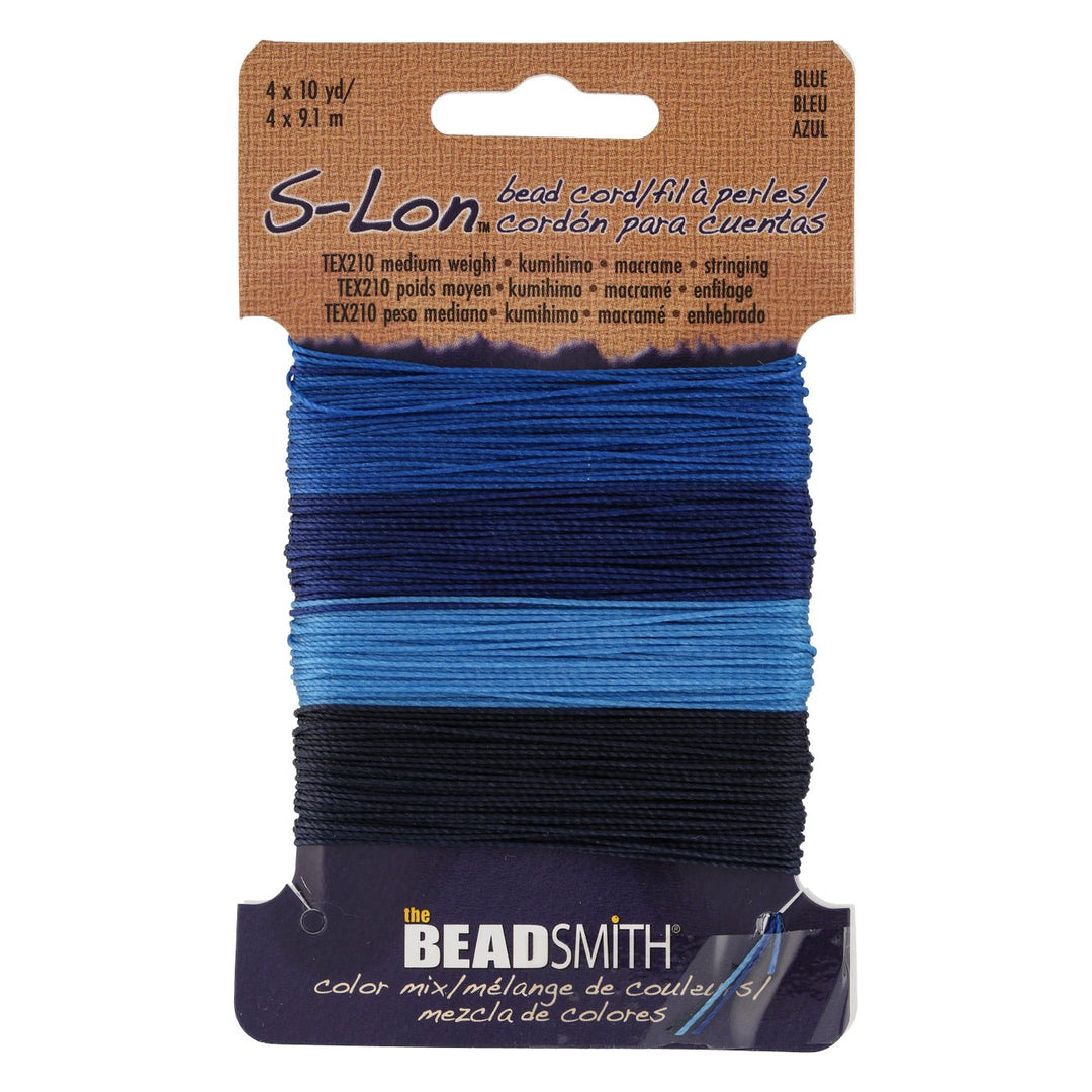 Perlenkordel S-Lon™ TEX210 - Blue Mix - PerlineBeads