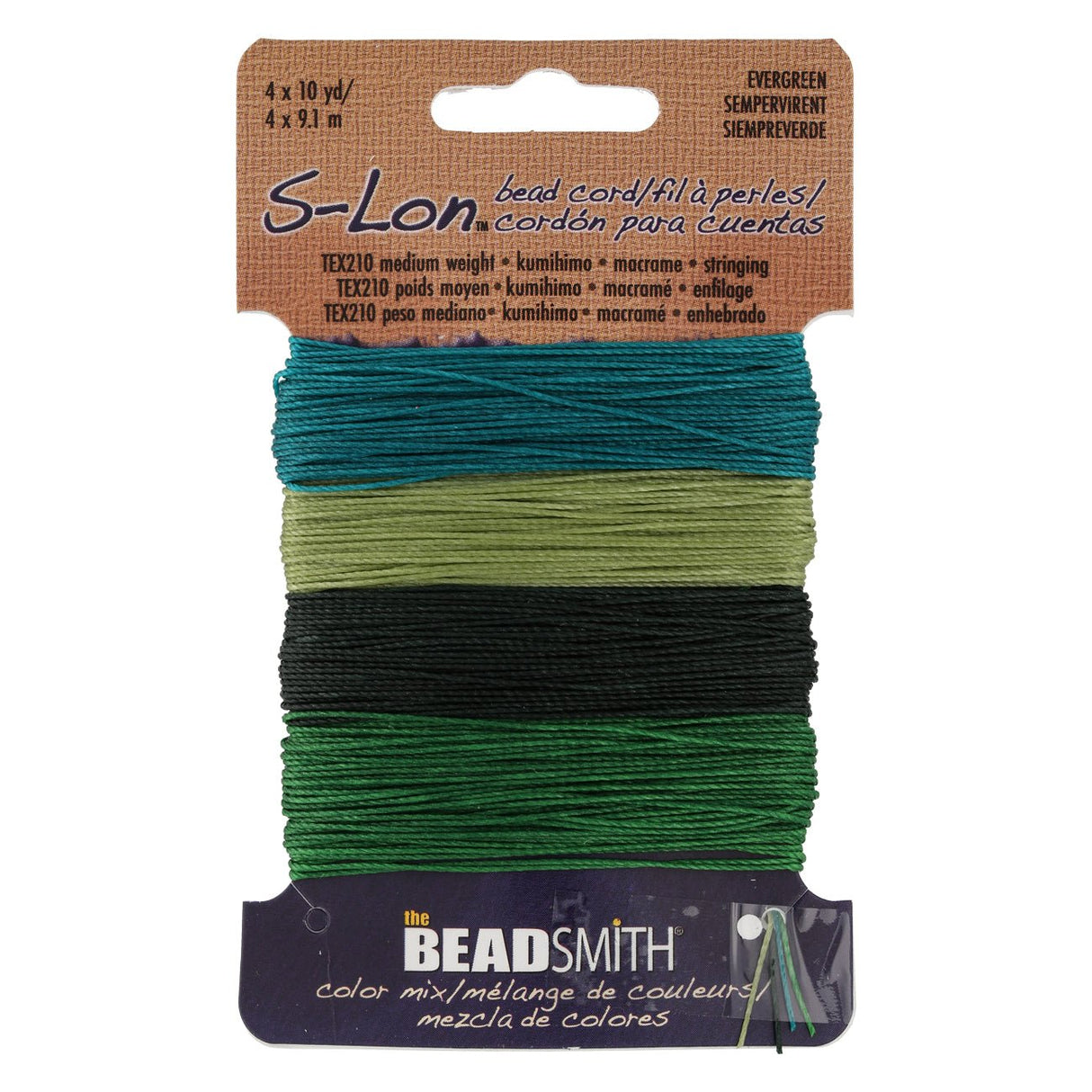 Perlenkordel S-Lon™ TEX210 - Evergreen Mix - PerlineBeads