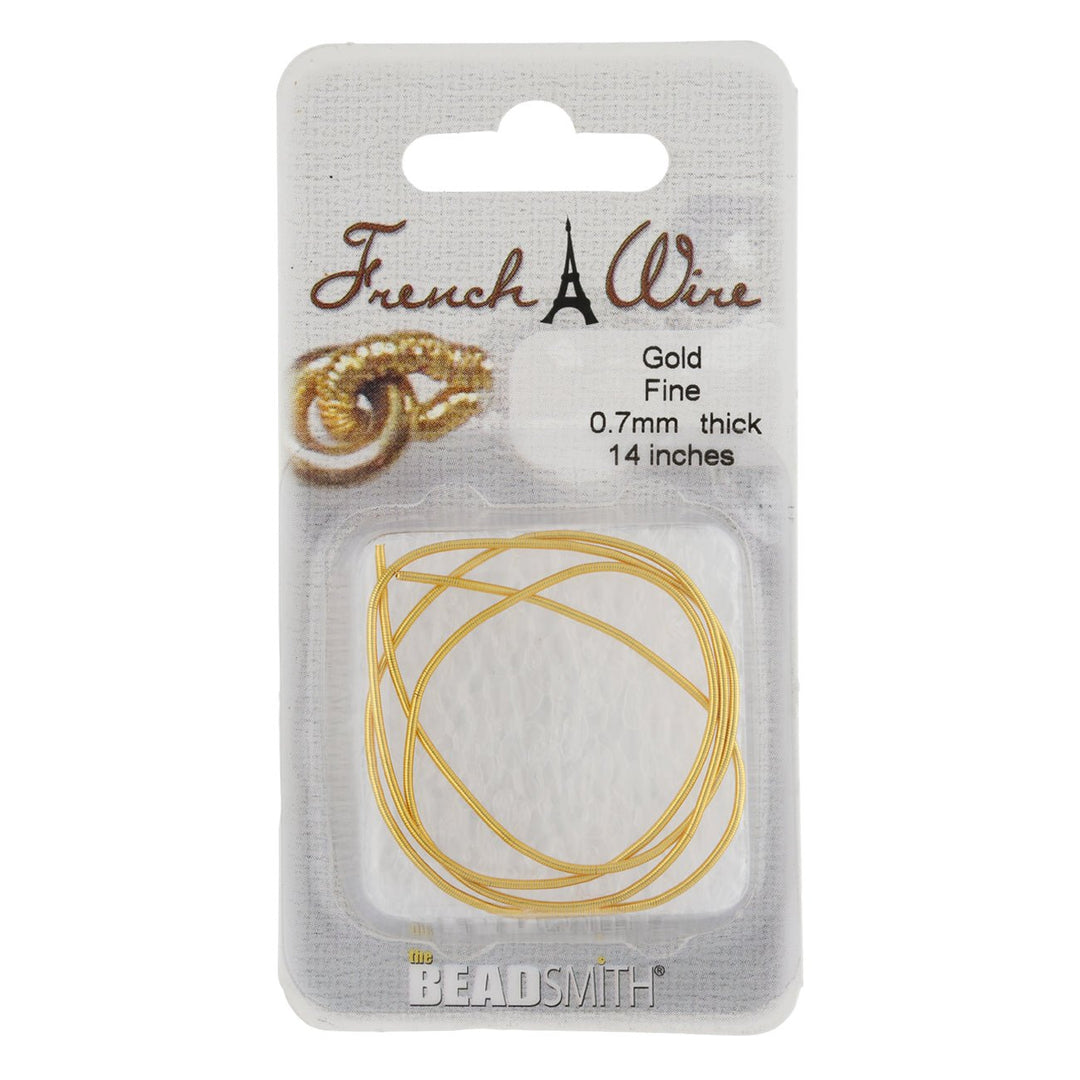 Perlspiraldraht (French Wire) 0,7 mm - Fine - Farbe Gold - PerlineBeads