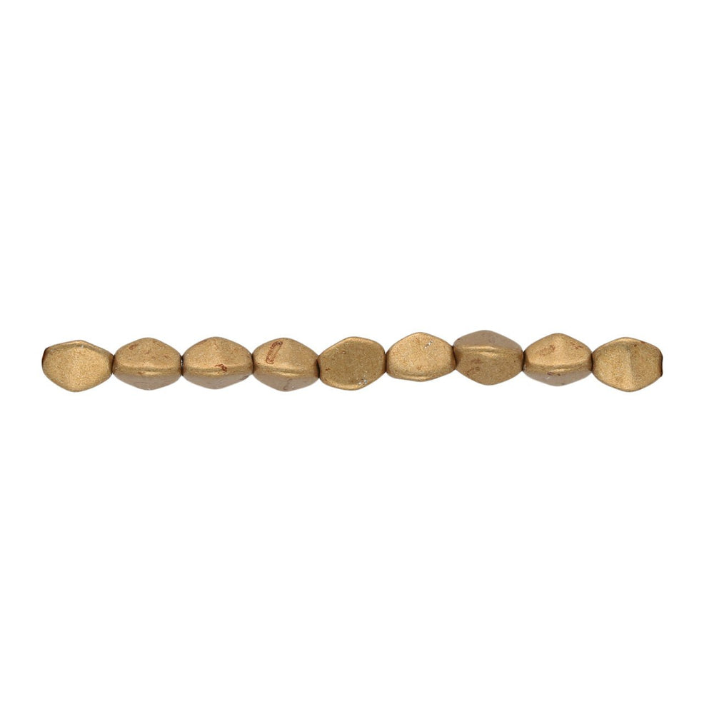 Pinch Bead 5x3 mm - Saturated Metallic Ceylon Yellow - PerlineBeads