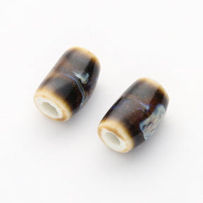 Porzellanperle Röhrenform - Camel - PerlineBeads
