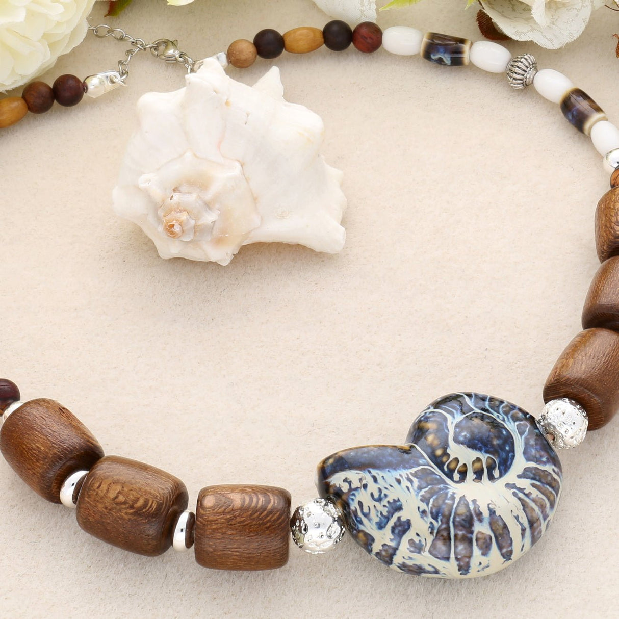 Porzellanperle "Seeschnecke" - PerlineBeads