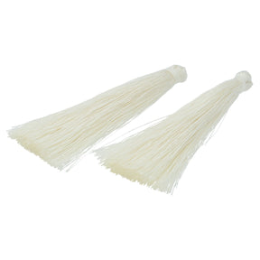 Quaste aus Nylon 65 x 6 mm - Weiss - PerlineBeads