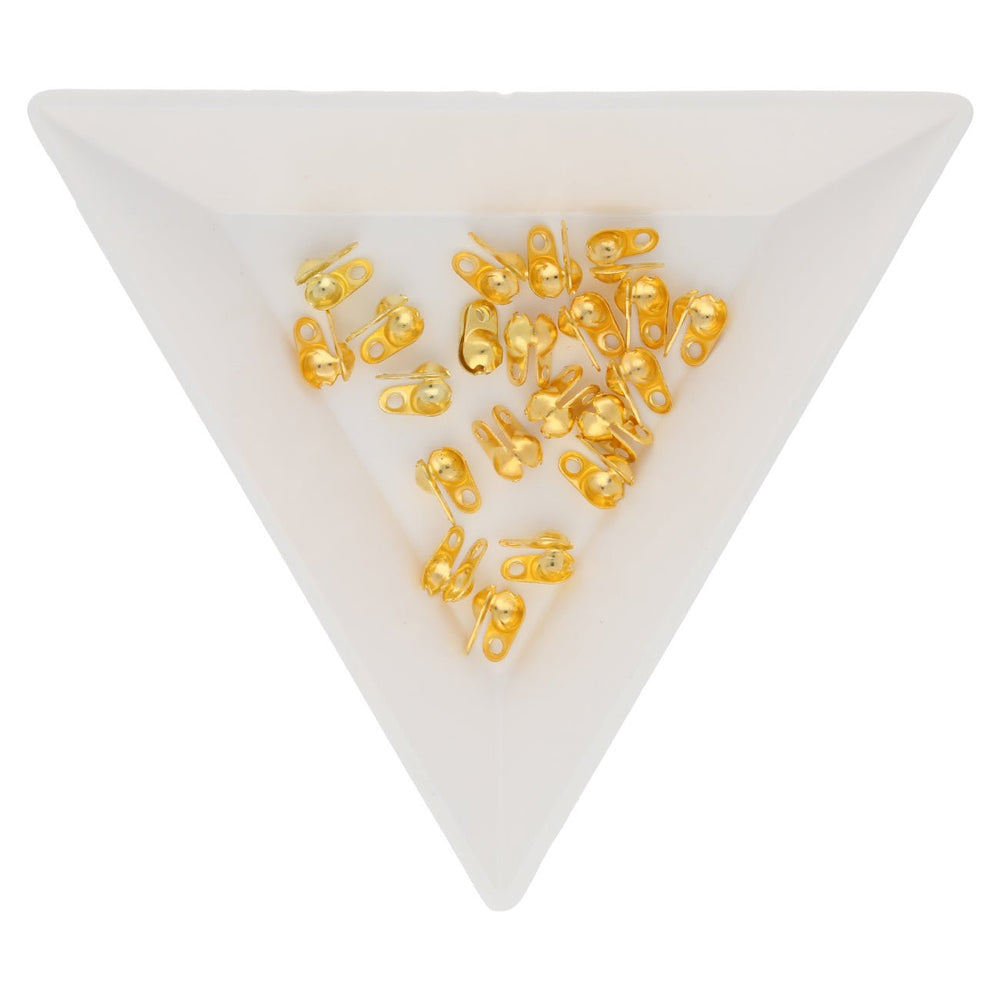 Quetschkalotten 6 x 3,5 mm (20 Stk.) - Farbe Gold - PerlineBeads