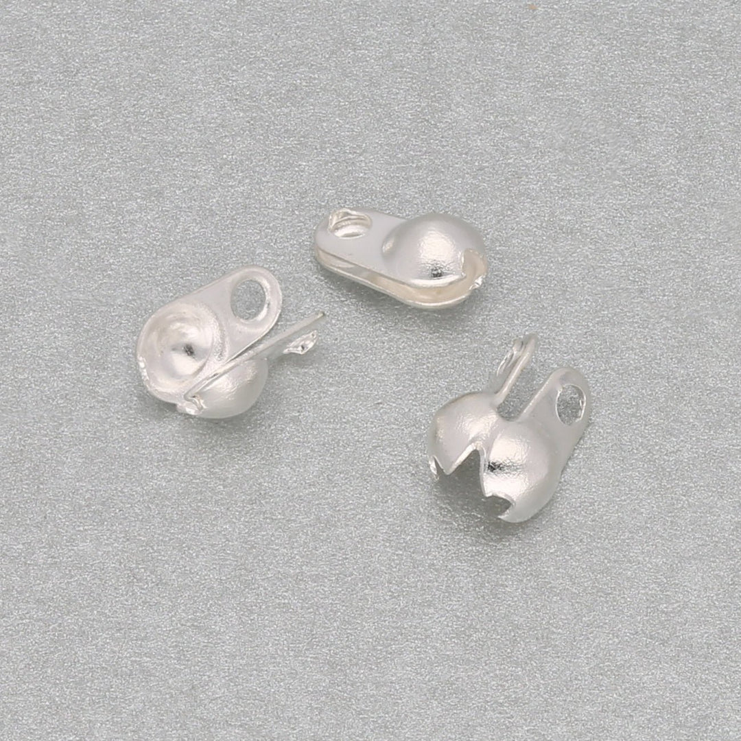 Quetschkalotten 6 x 3,5 mm (20 Stk.) - Silberfarbe - PerlineBeads