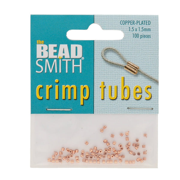 Schiaccini tubo 1,5x1,5 mm - placcato rame – PerlineBeads