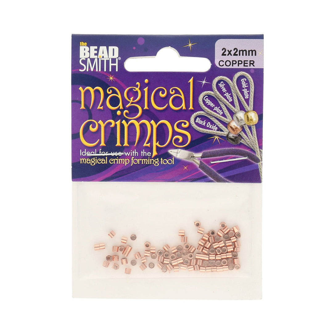 Quetschperlen - Magical Crimps, Rohr 2x2 mm - Kupfer - PerlineBeads