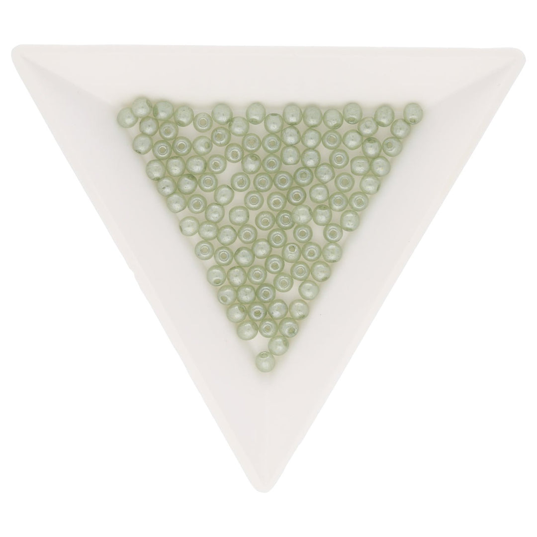 Recycelte Glasperlen 3 mm - Fern Green - PerlineBeads