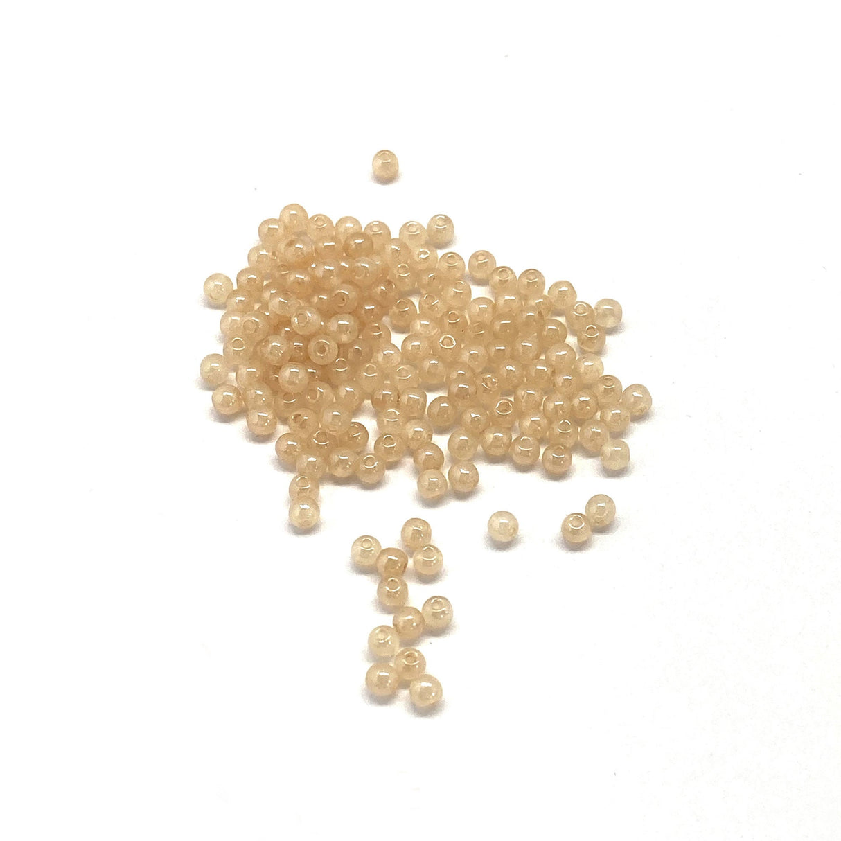 Recycelte Glasperlen 3 mm - Light Peach - PerlineBeads