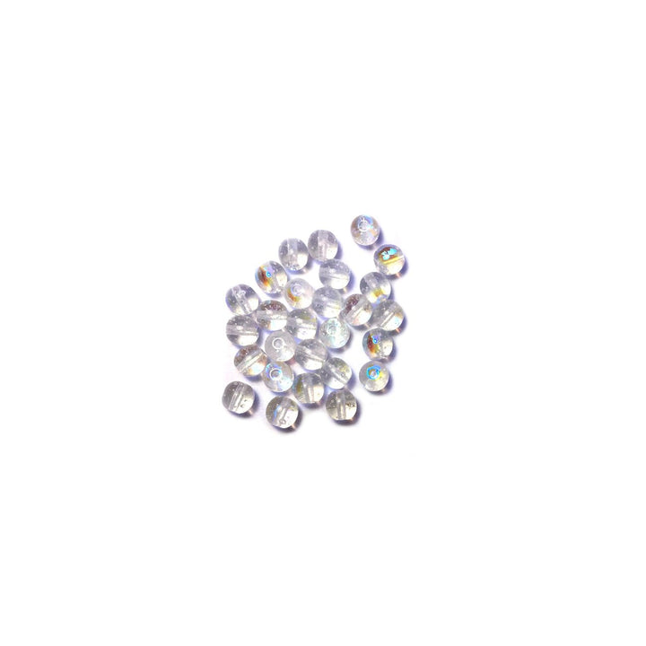 Recycelte Glasperlen 7 mm - Metallic Ice Bubbles - PerlineBeads