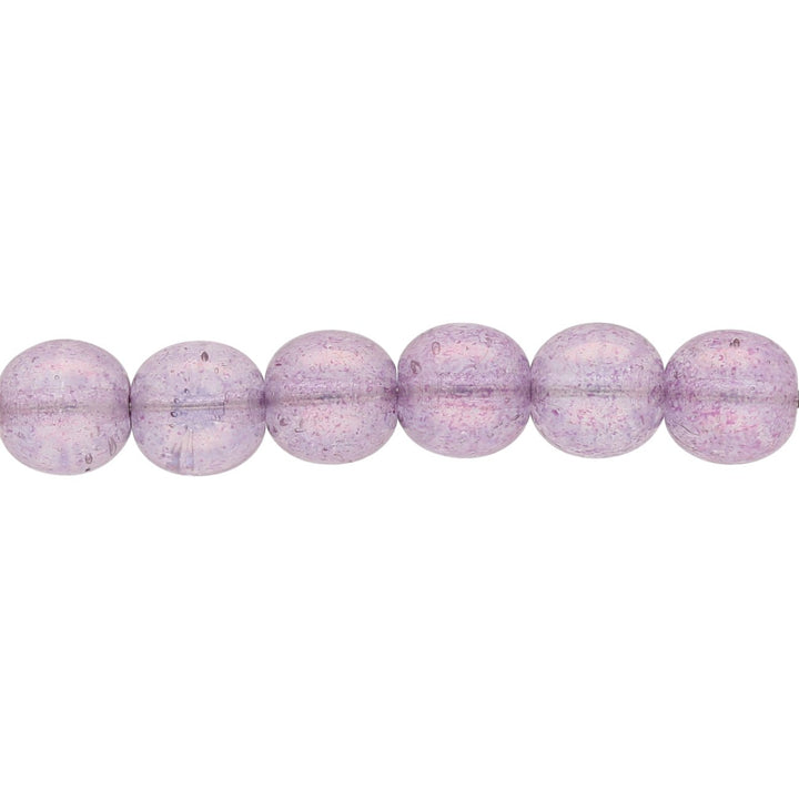 Recycelte Glasperlen 7 mm - Purple Bubbles - PerlineBeads