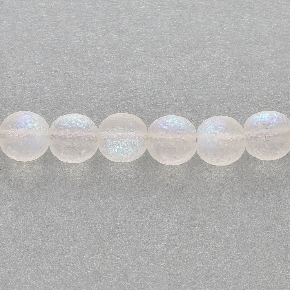 Recycelte Glasperlen 7 mm - Rough Ice Bubbles - PerlineBeads