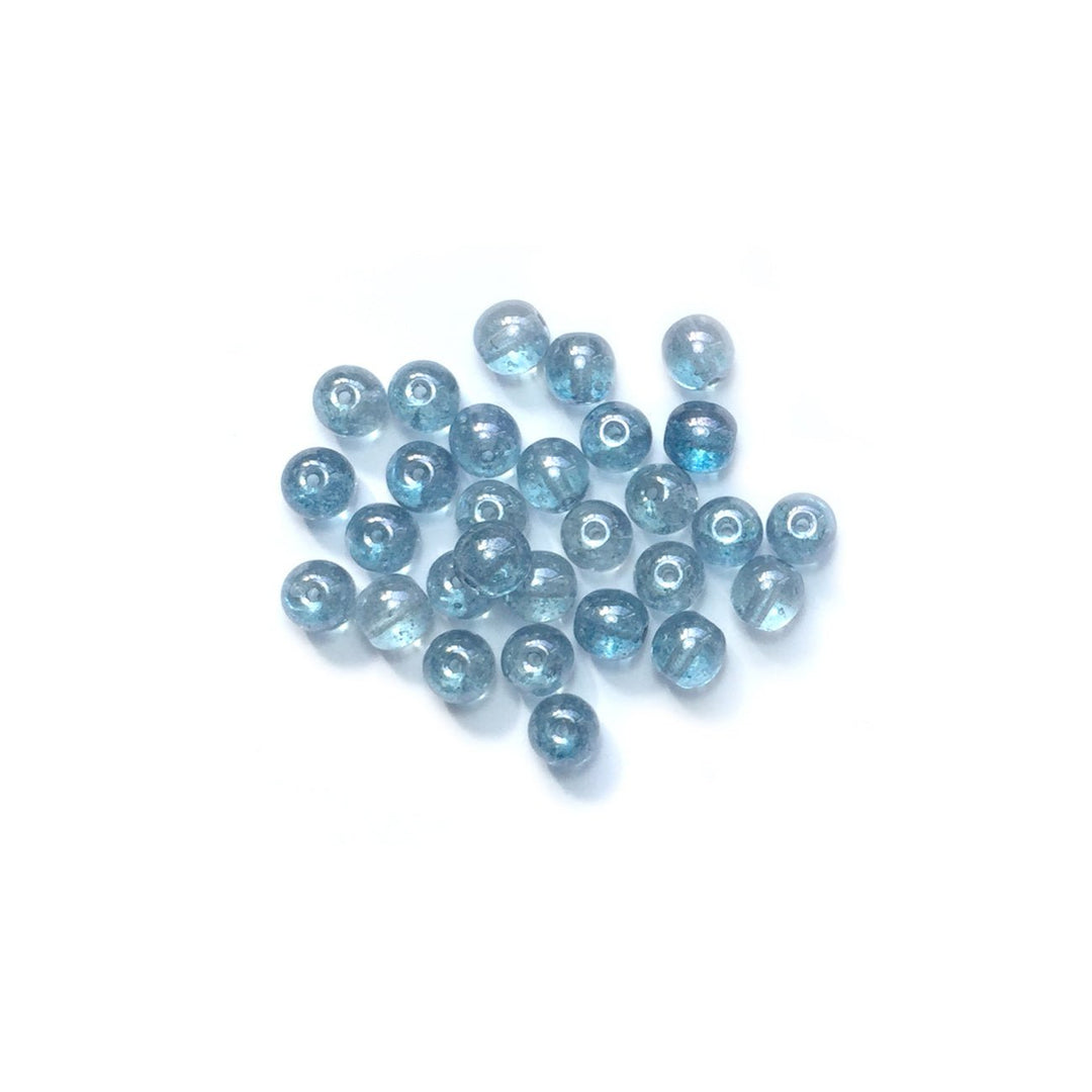 Recycelte Glasperlen 7 mm - Sea Bubbles - PerlineBeads