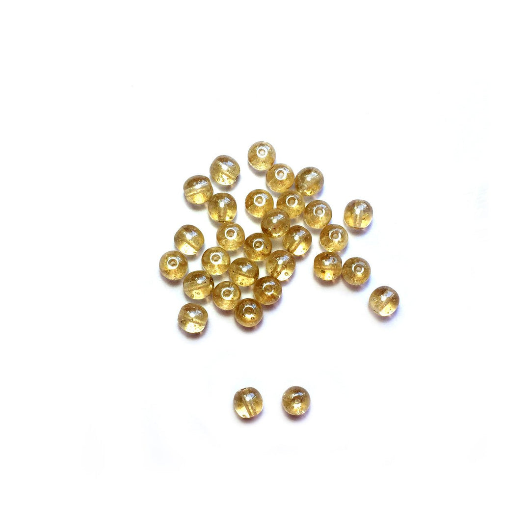 Recycelte Glasperlen 7 mm - Whisky Bubbles - PerlineBeads