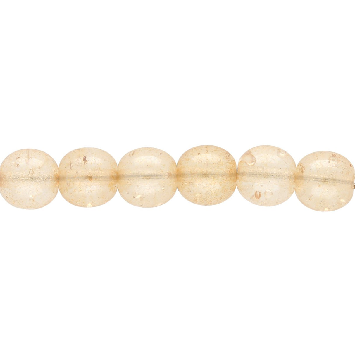 Recycelte Glasperlen 7 mm - Whisky Bubbles - PerlineBeads