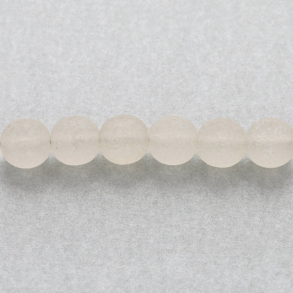 Recycelte Glasperlen 8 mm - Matt Crystal - PerlineBeads