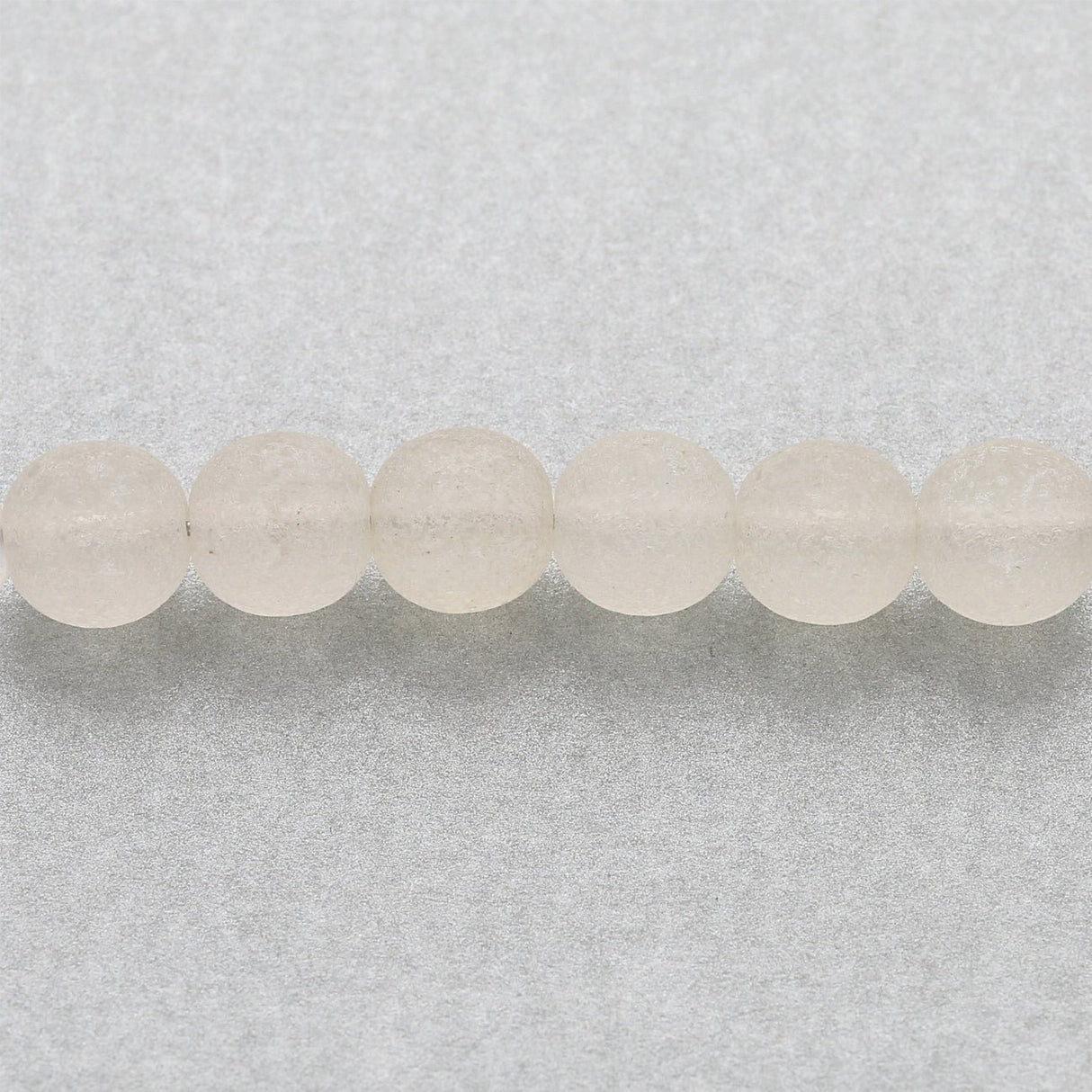 Recycelte Glasperlen 8 mm - Matt Crystal - PerlineBeads