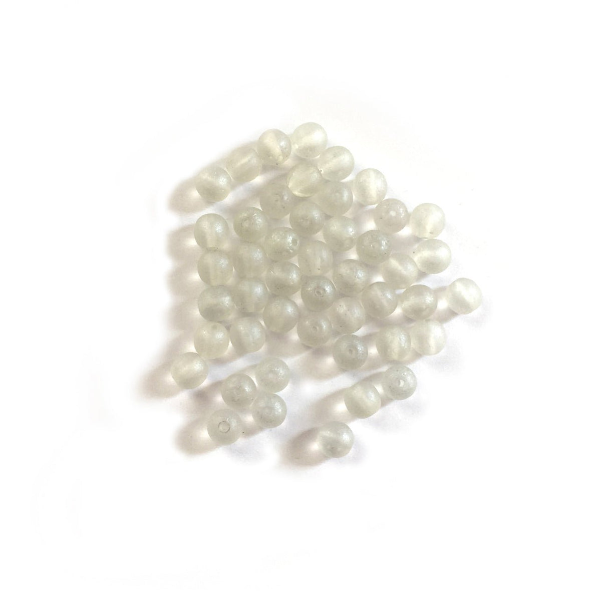 Recycelte Glasperlen 8 mm - Matt Crystal - PerlineBeads
