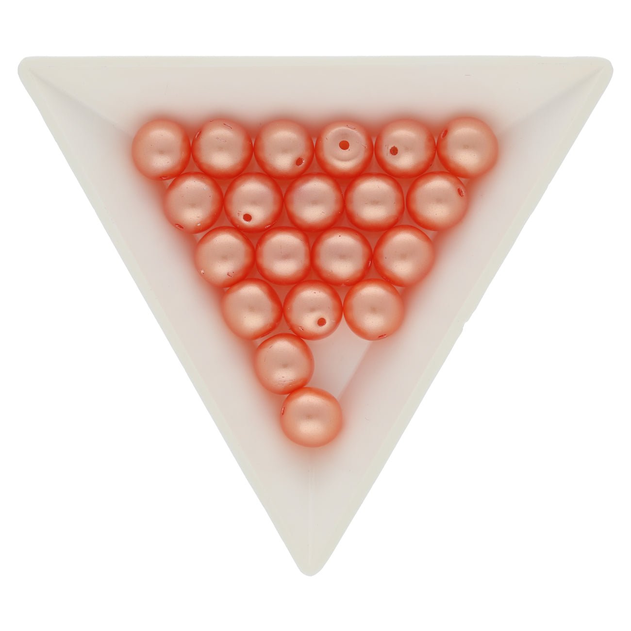 Recycelte Glasperlen 8 mm - Pearly Coral Bubbles - PerlineBeads