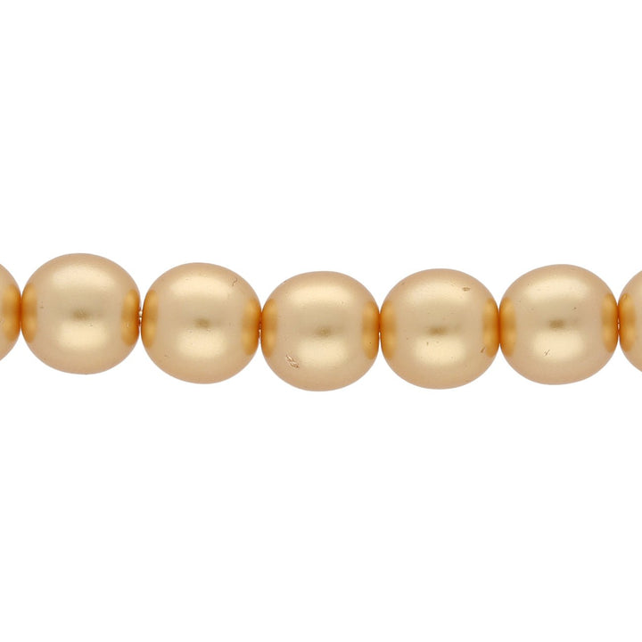 Recycelte Glasperlen 8 mm - Pearly Gold Bubbles - PerlineBeads