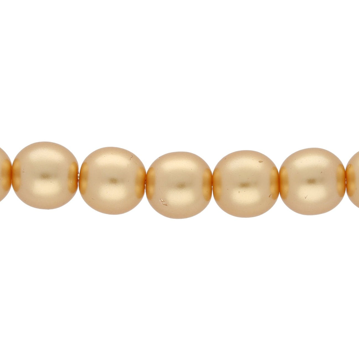 Recycelte Glasperlen 8 mm - Pearly Gold Bubbles - PerlineBeads