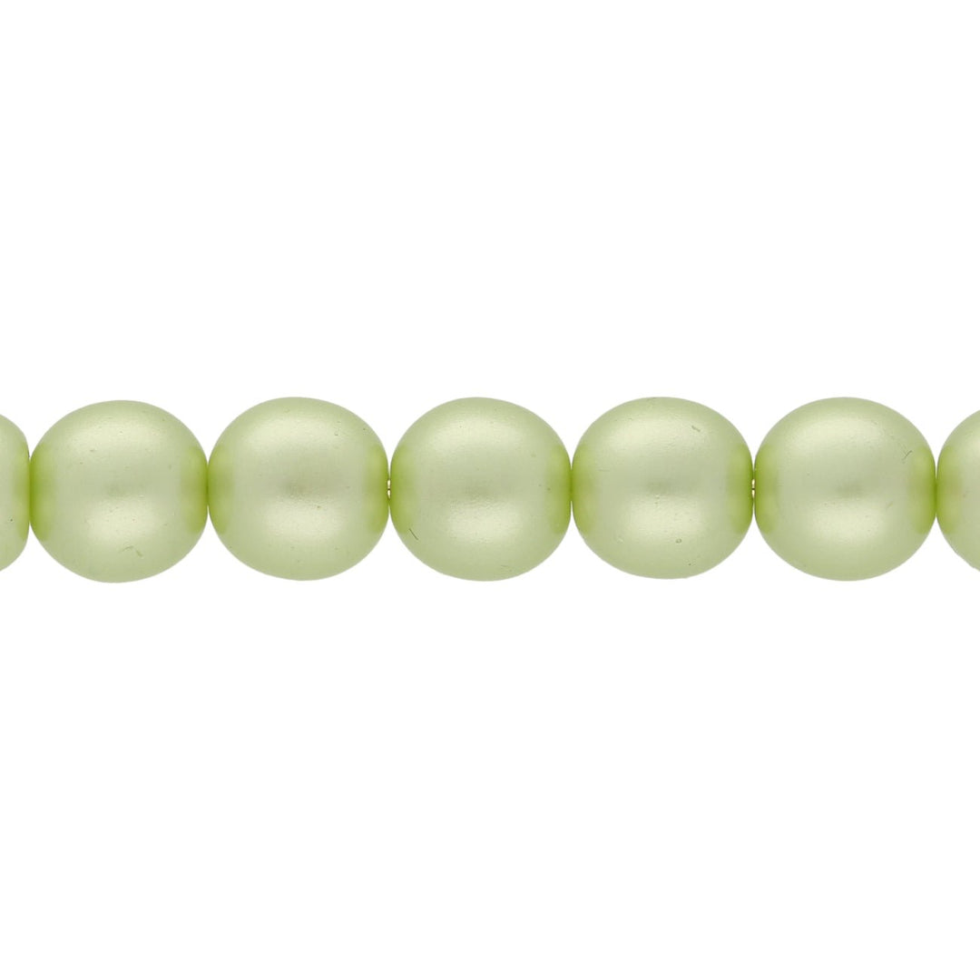 Recycelte Glasperlen 8 mm - Pearly Green Bubbles - PerlineBeads