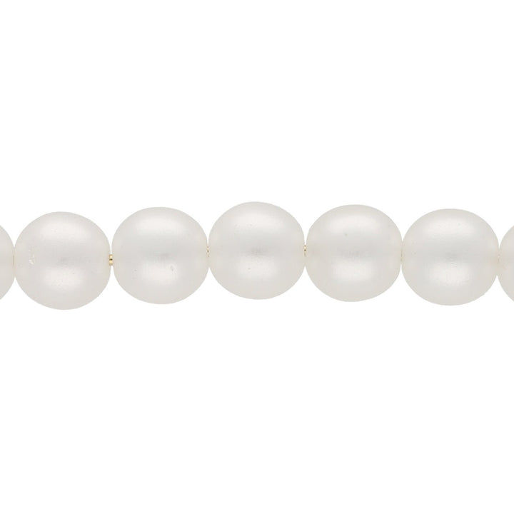 Recycelte Glasperlen 8 mm - Pearly White Bubbles - PerlineBeads