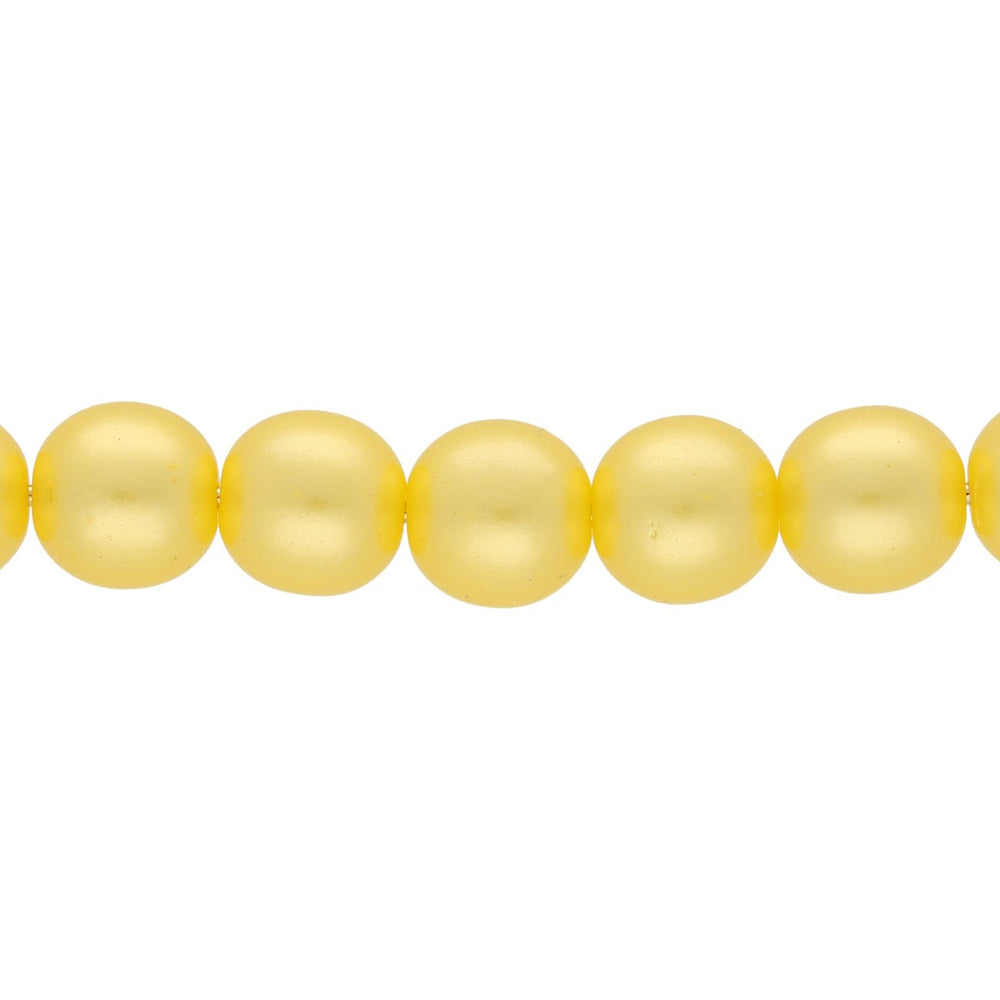 Recycelte Glasperlen 8 mm - Pearly Yellow Bubbles - PerlineBeads