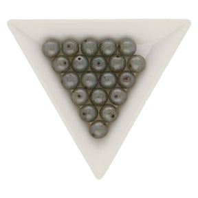 Recycelte Glasperlen 8 mm - Travertine Bubbles Green - PerlineBeads