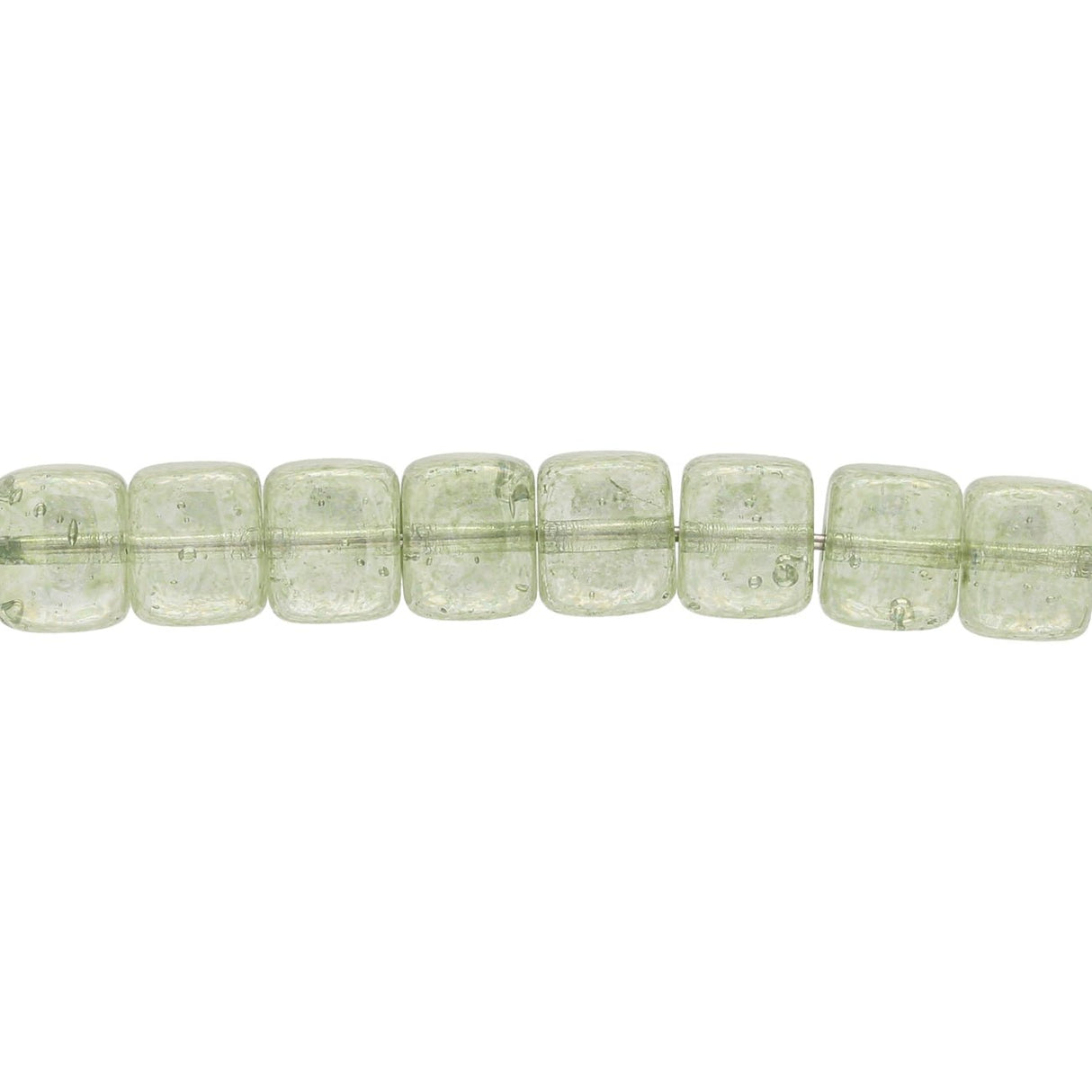 Recycelte Glasperlen "Cubes" - Green - PerlineBeads