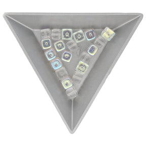 Recycelte Glasperlen "Cubes" - Metallic Ice - PerlineBeads