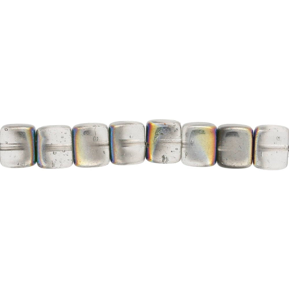 Recycelte Glasperlen "Cubes" - Metallic Rainbow - PerlineBeads