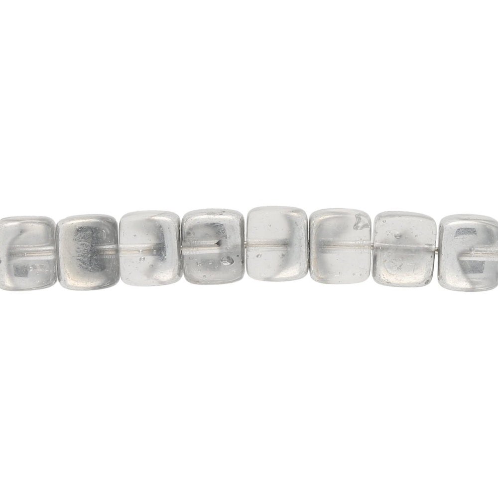 Recycelte Glasperlen "Cubes" - Silver - PerlineBeads