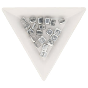 Recycelte Glasperlen "Cubes" - Silver - PerlineBeads