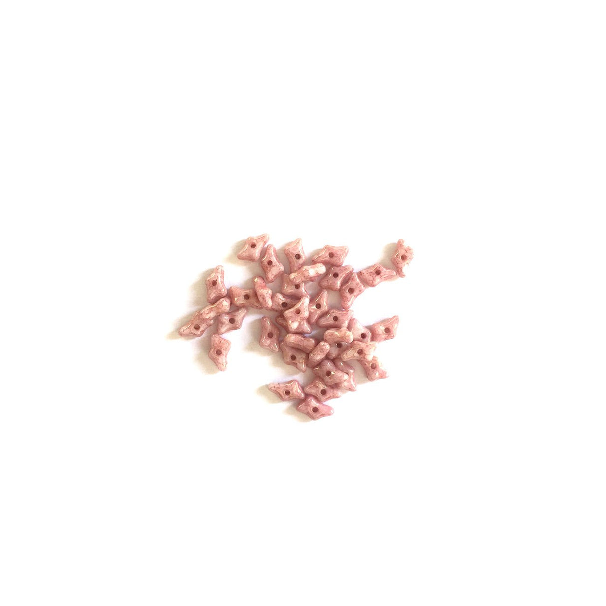 Recycelte Glasperlen "Tiny Bones" - Ceramic Pink - PerlineBeads
