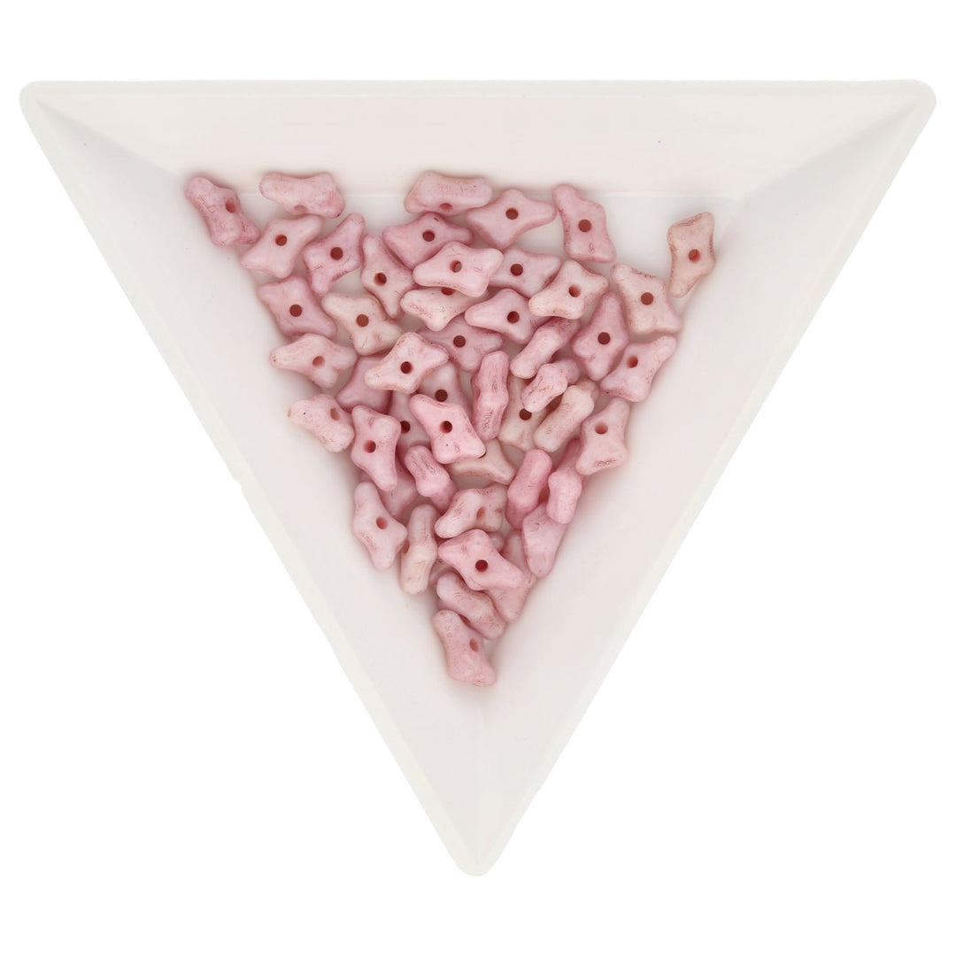 Recycelte Glasperlen "Tiny Bones" - Ceramic Pink - PerlineBeads