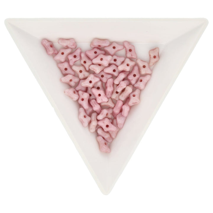 Recycelte Glasperlen "Tiny Bones" - Ceramic Pink - PerlineBeads